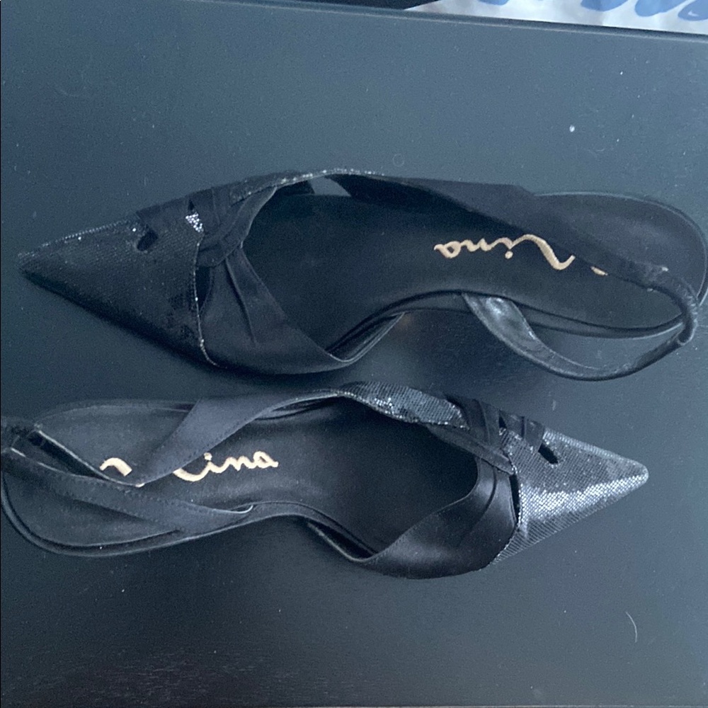 Elegant Black Women's Slingback Shoes